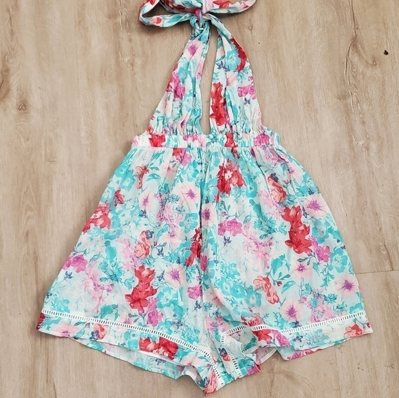 Somedays Lovin Floral Romper Shorts Resortwear Vacation Beach Boho Feminine - Picture 1 of 7